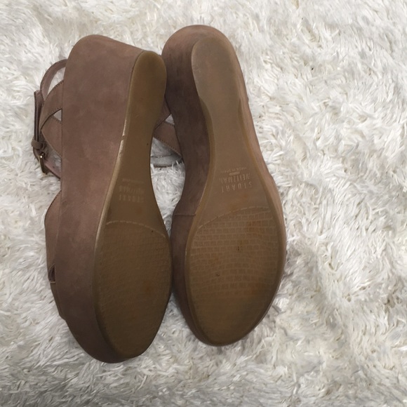 Stuart Weitzman suede platform wedge sandals. - Picture 3 of 3